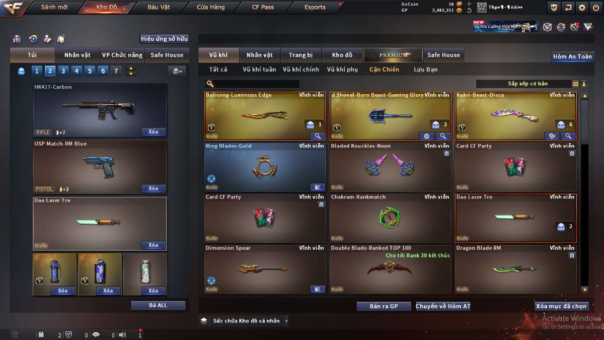 shop acc cf uy tin gia re